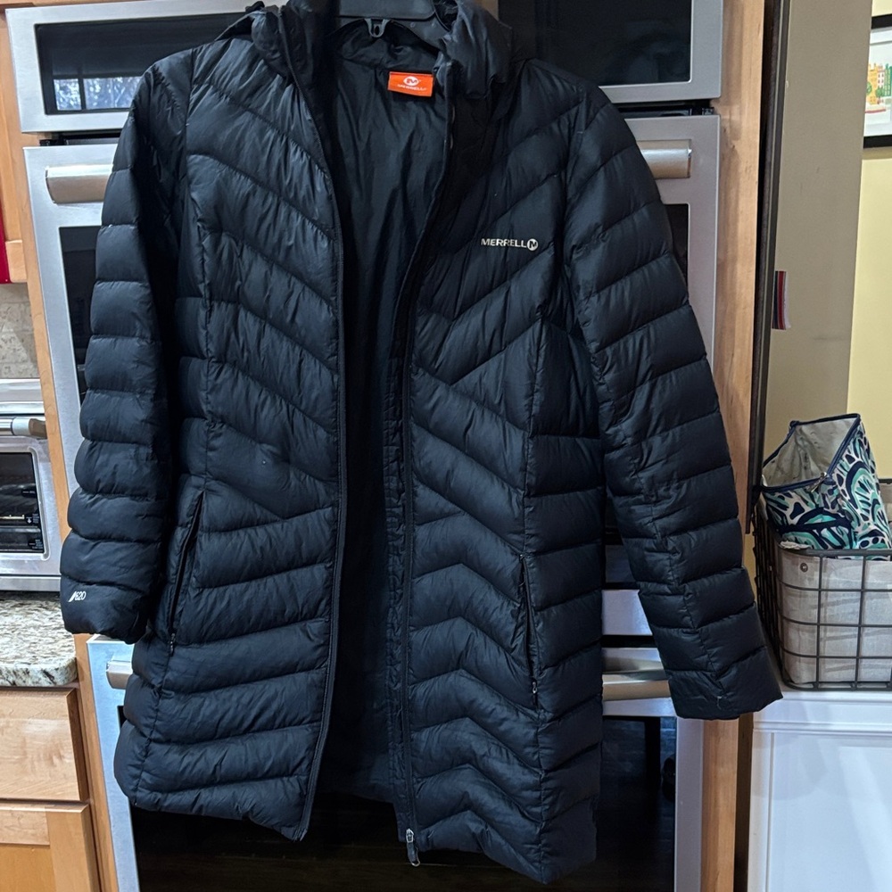 Merrell Women's Quilted Black Puffer Coat